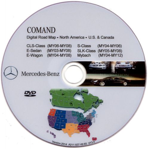 Mercedes benz w220 w211 w219 w171 w240 navigation road map dvd 2014 n america