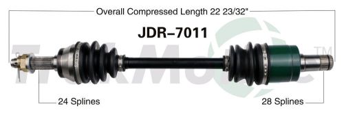 Cv axle assembly rear left surtrack jdr-7011 fits 13-14 john deere rsx850i