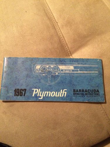 1967 plymouth barracuda original service manual glove box mopar chrysler