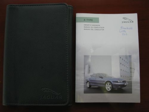 Original jaguar x-type owner’s handbook with leather wallet case
