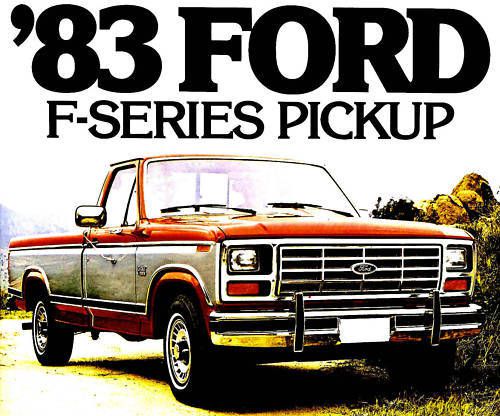 1983 ford f-series pickup truck brochure -f100-f150-f250-f350-xl-xls-xlt