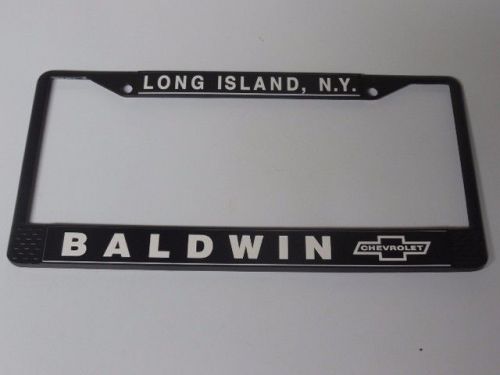 Baldwin motion cheverlot black  license plate frame  camaro, chevelle, nova