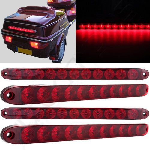 4x11 diode 15&#034; led smd  light bar rv trailer truck stop turn tail 3rd brake red