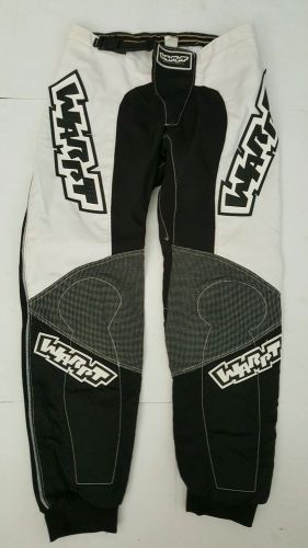 Warpt motocross pants size 28 white and black