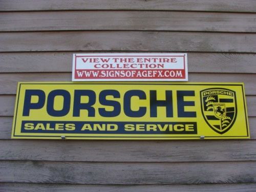 Porsche german sportscar dealer/service/advertising sign/garage art 1&#039;x4&#039;