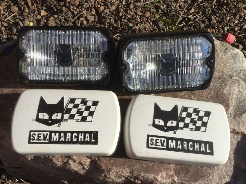 &#039;70s vintage s.e.v. marchal 750 road lamps w/covers