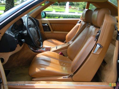 M benz 1990-1995 500slr129 palomino german leather factory fit seat upholstery
