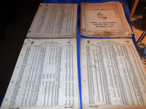 1950-51-52 lincoln-mercury parts &amp; accessories lists!! incomplete group!!#lll