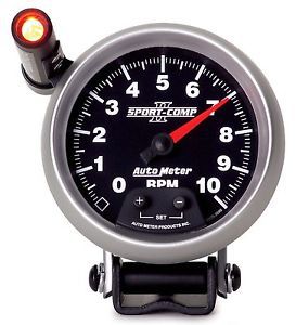 Autometer sport-comp ii tachometer 0-10,000 3 3/4&#034; dia black face 3690