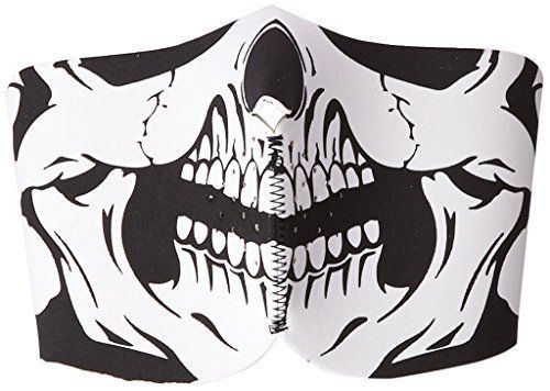 New hot leathers neoprene skull half mask black free shipping