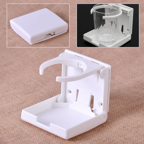 White marine boat yacht cup holder plastic adjustable folding water drink holder