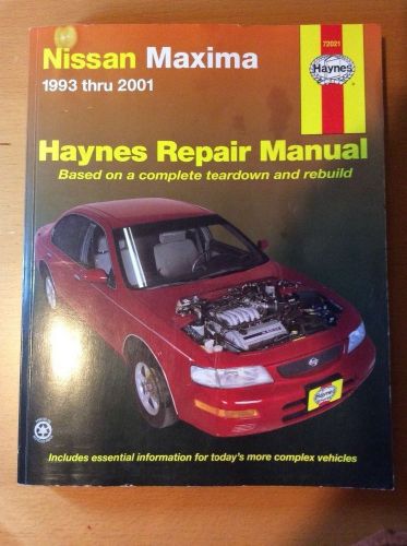Haynes repair manual for 1993 - 2001 nissan maxima