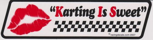 Karting is sweet official racing decal   d400