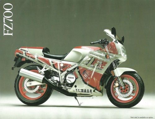 1987 yamaha fz700 motorcycle brochure -yamaha fz700 motorcycle