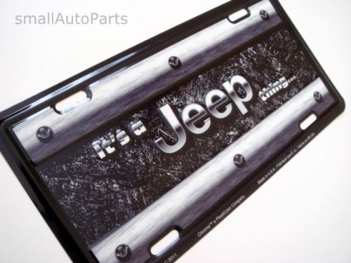 New it&#039;s a jeep thing license plate embossed metal front or rear back tag
