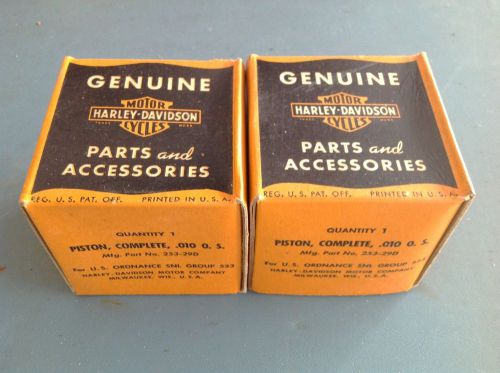 Genuine harley piston set for 45 flatheads +0.010 o.s.