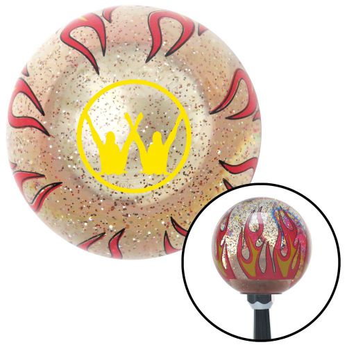 Yellow sexy legswagen clear flame metal flake shift knob streetrod uconnect