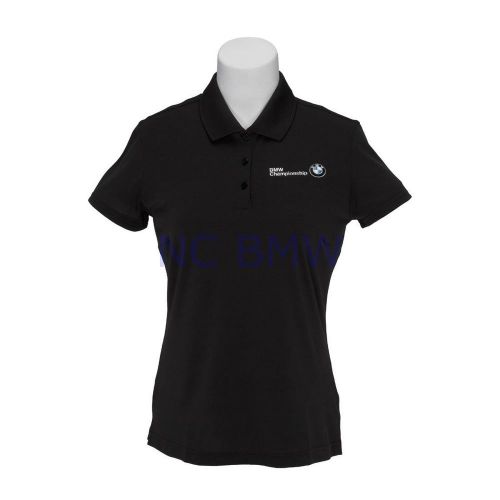 Bmw genuine logo climalite textured polo shirt / black m medium style 1