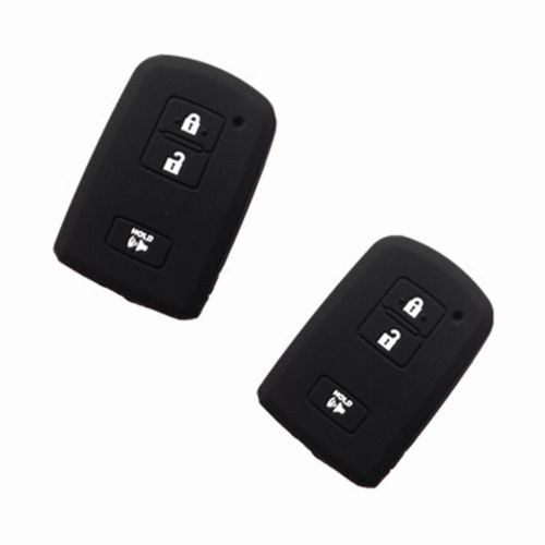 2pc black fob remote key case cover for 2016 toyota tacoma land cruiser keyless