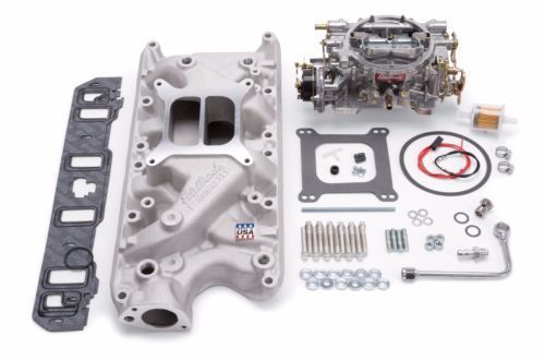 Edelbrock 2031 sbf ford 289-302 ford performer intake &amp; carburetor kit