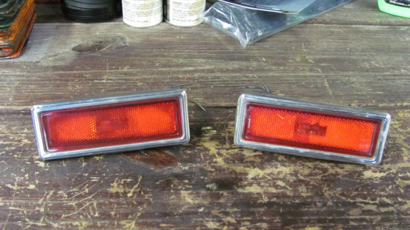 1973 buick regal century rear marker side lights oem pair red 73 vtg