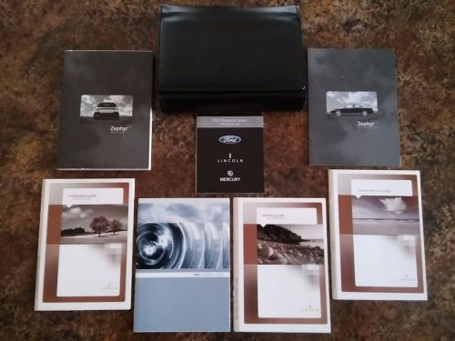 2006 lincoln zephyr owners manual w/ navigation quick reference guide &amp; case -#a