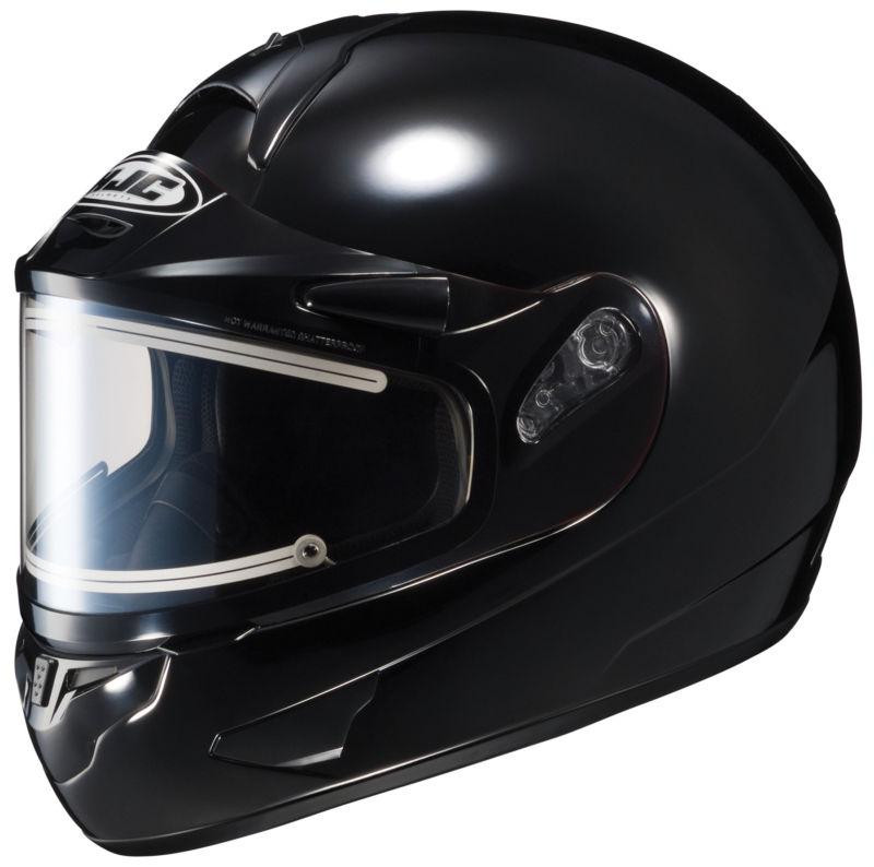 Hjc cl-16 electric shield snowmobile snow helmet gloss black xsmall