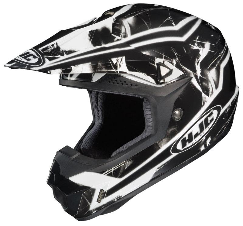 Hjc cl-x6 hydron motocross helmet black, white, dark silver large