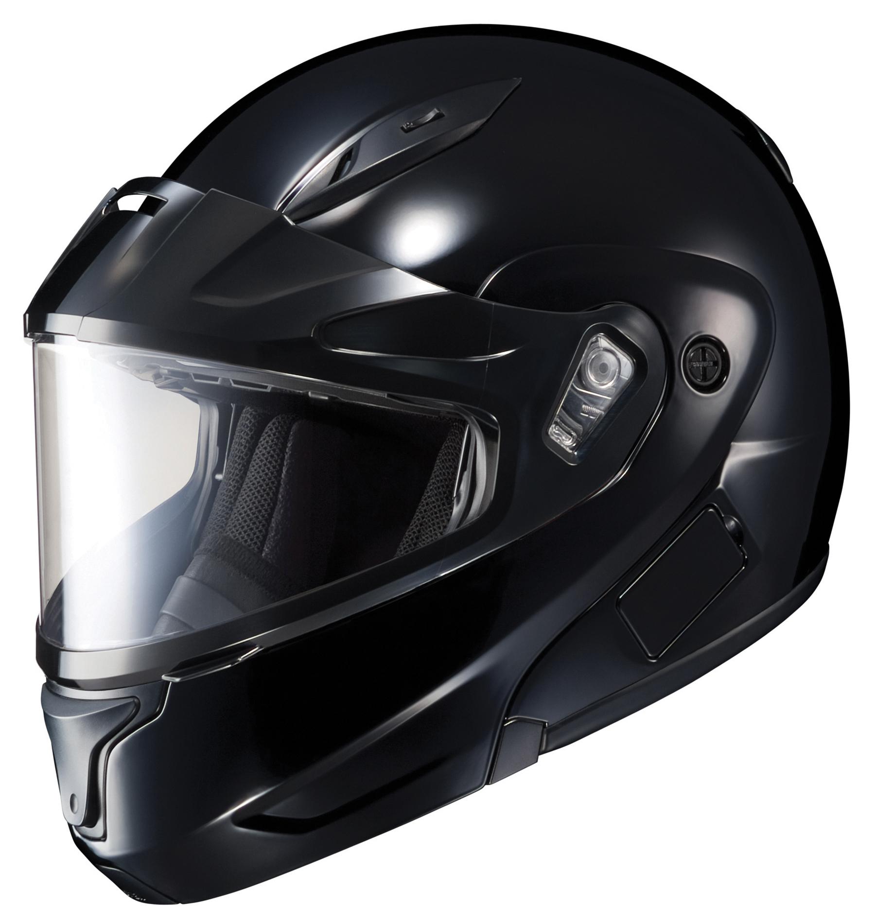 Hjc cl-max ii snowmobile dual lens shield snow helmet black 4xl