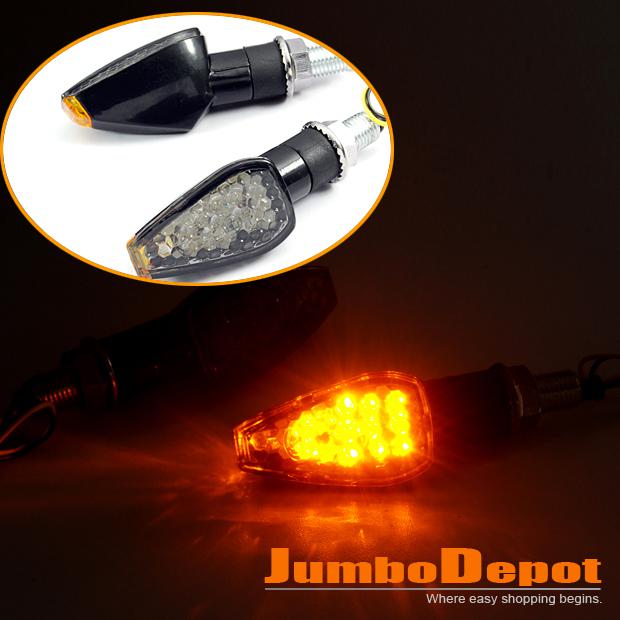 2 pcs motorcycle amber led indicator turn signal light lamp universal fit suzuki