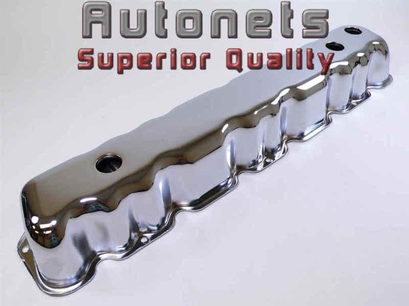 Amc jeep chrome steel valve covers 199-232-258 6 cylinder straight short