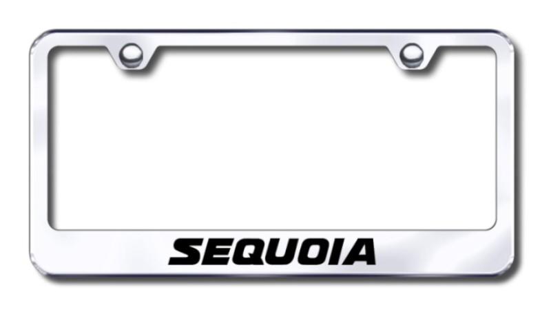 Toyota sequoia  engraved chrome license plate frame -metal made in usa genuine