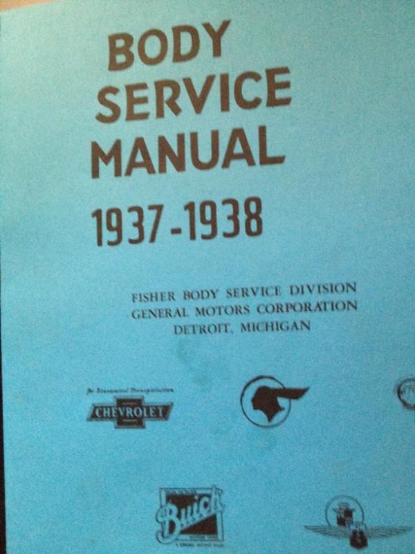1937 1938 general motors fisher body service shop repair manual guide book