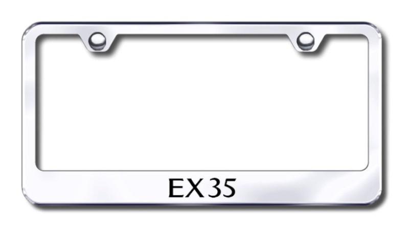 Infiniti ex35  engraved chrome license plate frame -metal made in usa genuine