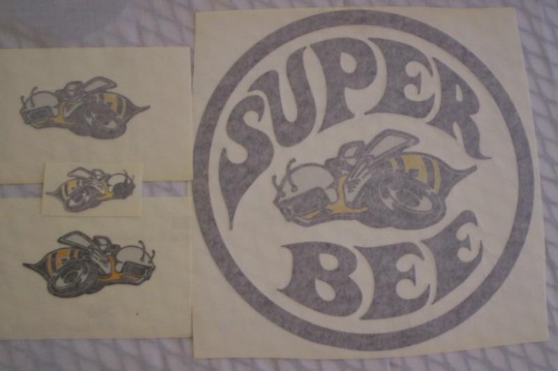 Mopar 1971 super bee hood decal  quarter panel right  left and trunk decal set