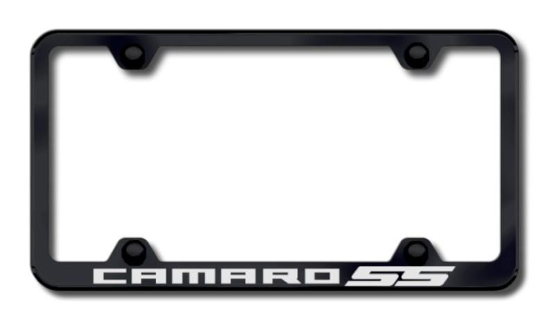 Gm camaro ss wide body  engraved black license plate frame-metal made in usa ge