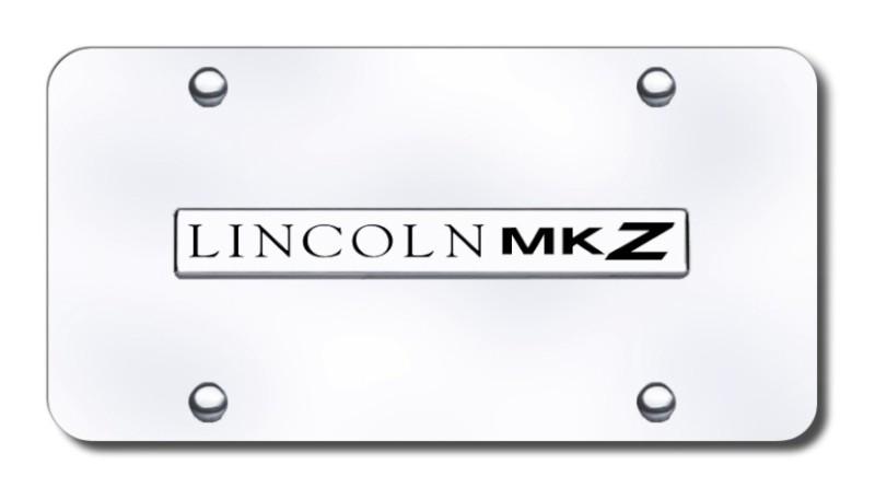 Ford mkz name chrome on chrome license plate made in usa genuine