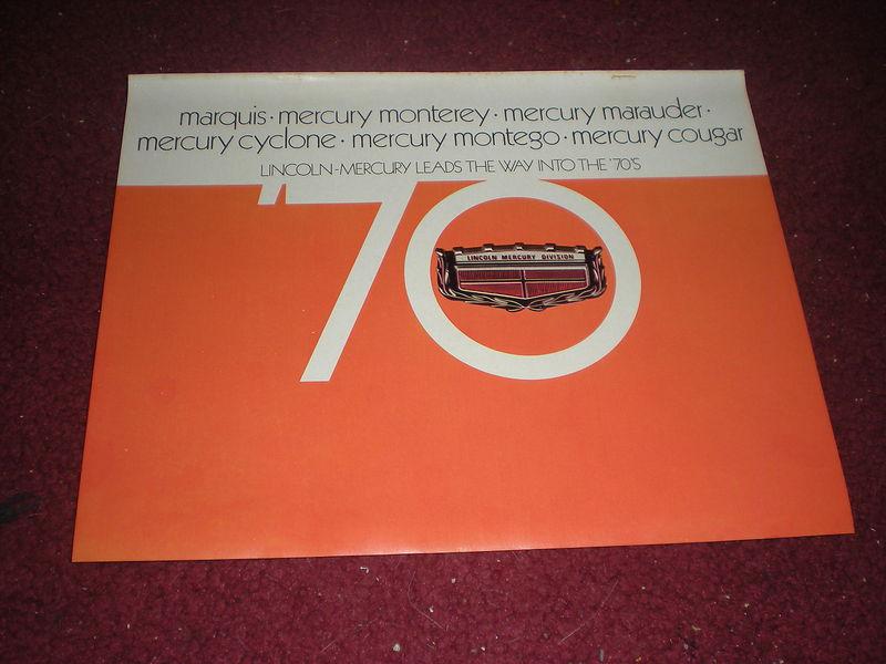 Nos 1970 mercury marauder cougar cyclone montego monterey dealer sales brochure