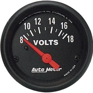 Autometer 2in. voltmeter; 8-18 volts sse; z-series