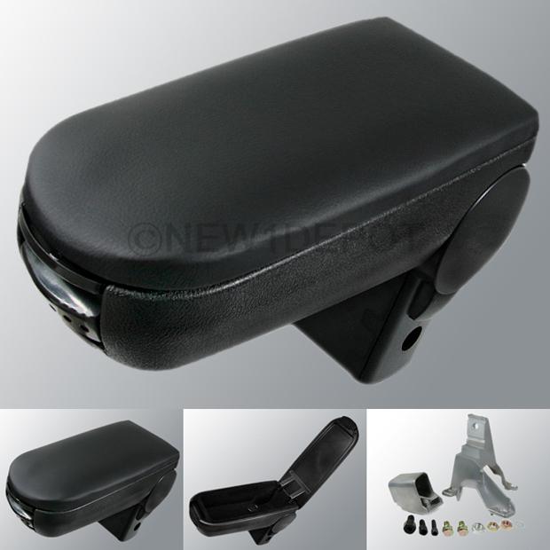 Black leatherette center console armrest box for vw jetta r32 golf mk4 r32 99-04