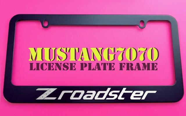 1 brand new nissan z roadster black metal license plate frame + screw caps
