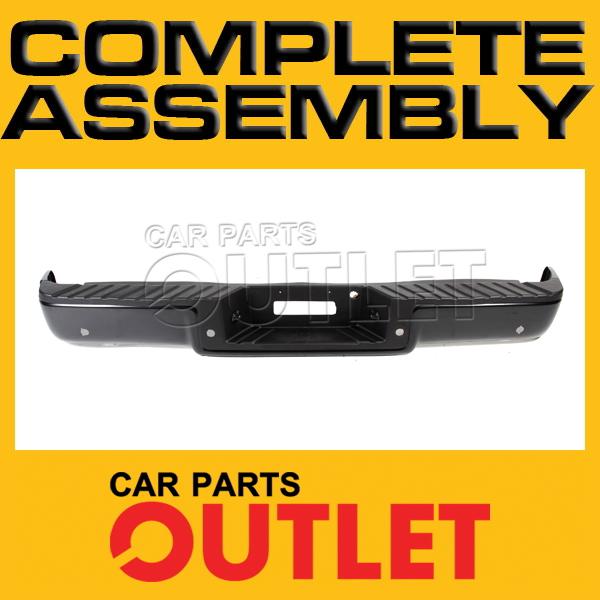 04 05 ford f150 styleside rear step bumper pad face bar new assembly pdc holes