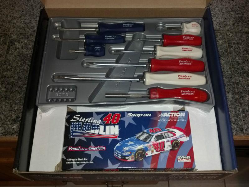 Snap-on 9 pc "proud to be an american" screwdriver set + sterling martin diecast