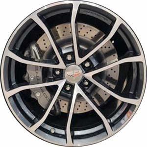 Chevrolet corvette factory wheel rim 5599 machined grey 2012-2014