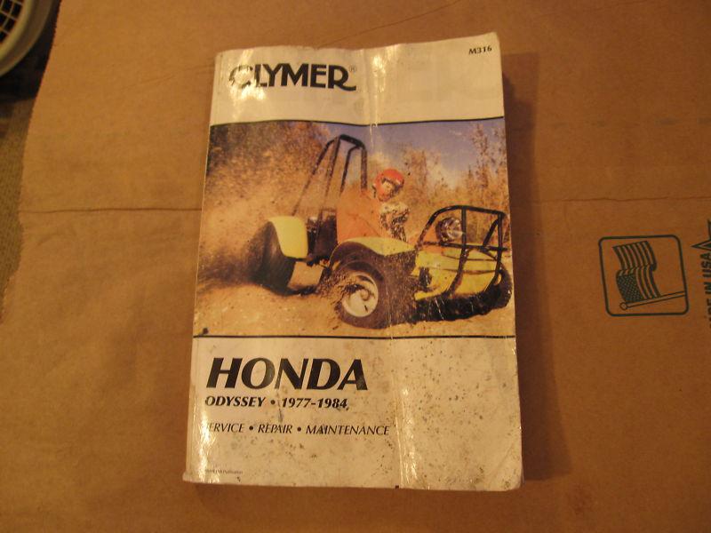 Clymer=m316=honda odessey fl250=service=repair=maintenance=manual=1977 to 1984