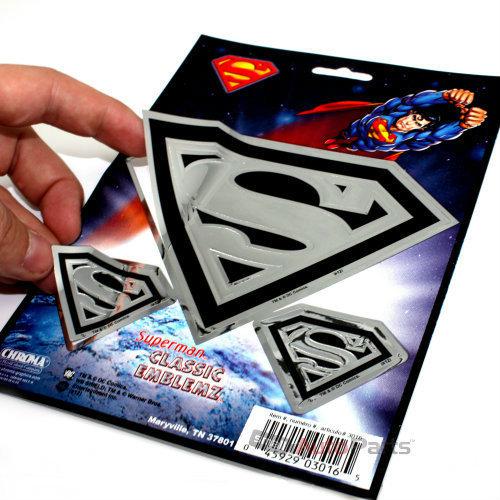 Superman chrome vinyl decals emblem sticker for car-truck-bike fender-hood-trunk
