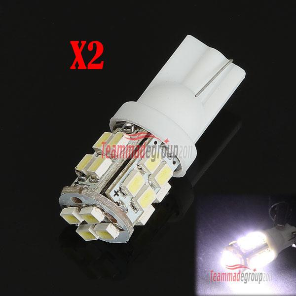 2x t10 20 smd 1206 led car side light wedge bulb lamp 168 194 w5w dc 12v white