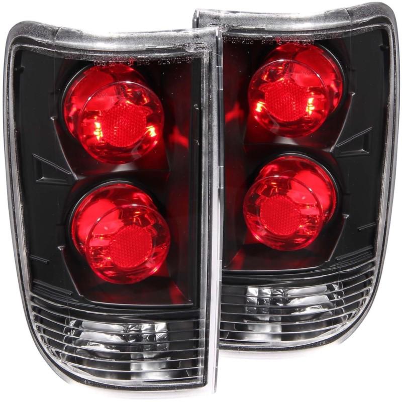 Anzo euro-style taillights red/clear lens black housing 1996-2004 chevy blazer