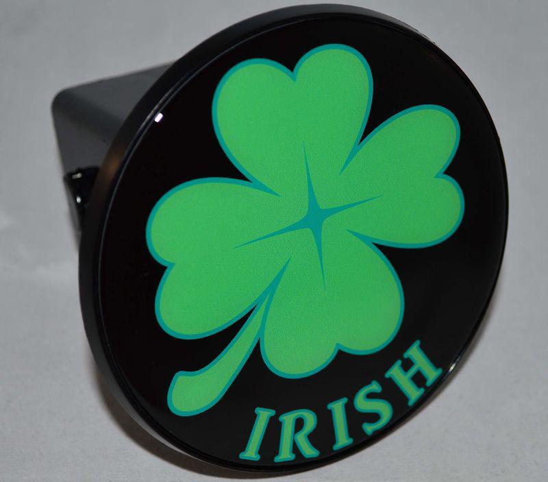 Irish 4 leaf clover - 2" tow hitch receiver cover insert plug for suv car truck