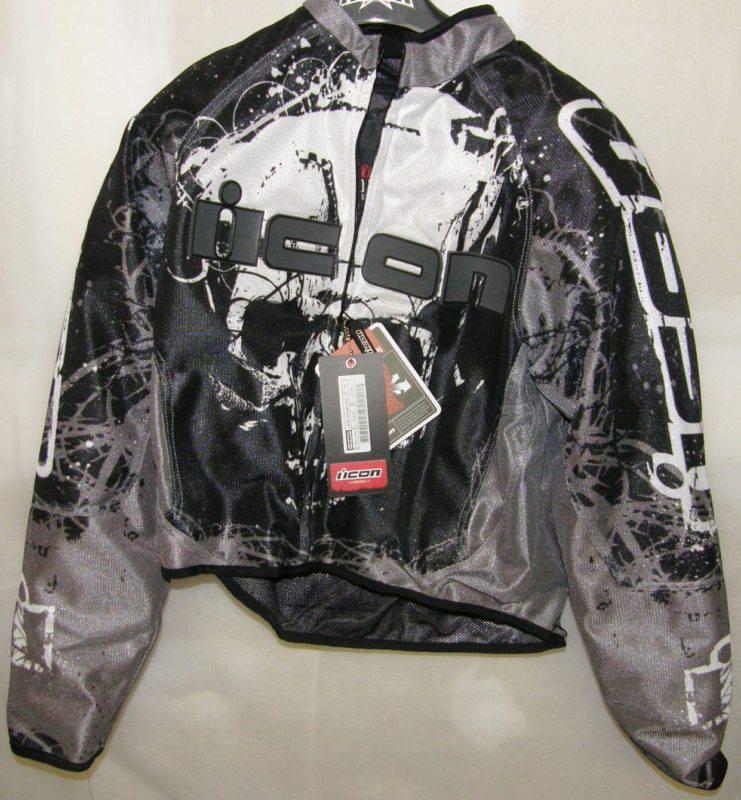 **new** icon hooligan decay jacket black - sm small - 2820-1002 with icon tag